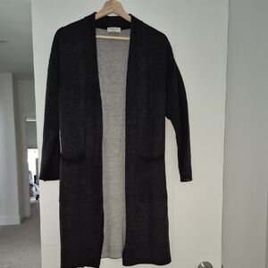 Babaton Dark Gray Open Front Cardigan